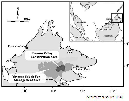 Location of Danum Valley